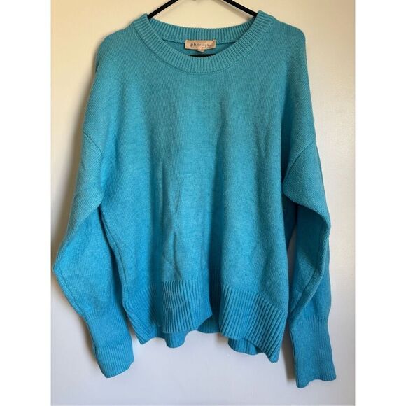 Philosophy blue soft knitted ribbed pullover sweater sz XL women’s coastal grand - Picture 2 of 5